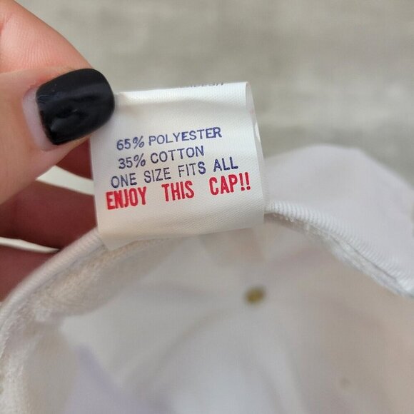 Mission Rubber Company Hat Vintage Snapback Otto Cap White Navy - Picture 8 of 11